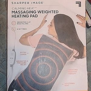 Massage weighted heating pad